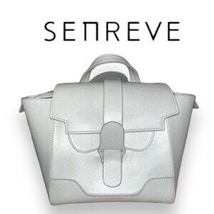 Senreve Mini Maestra Satchel in Ice Pebbled Leather Pre-Owned Condition
